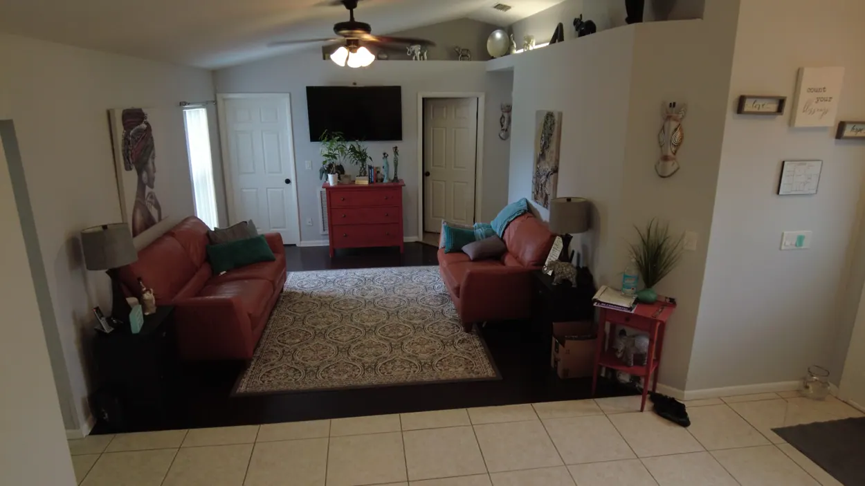 Actual living room at Southern Oasis